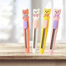 36 pcs/lot Creative Bear Portable Utility Knife Mini Paper Cutter Razor Blade Office school supply Stationery gift
