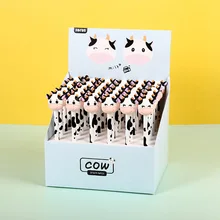 36 pcs/lot Kawaii Milky Cows Press Gel Pen For Writing Cute 0.5mm Black Ink Pen Gift Stationery Office School Supplies