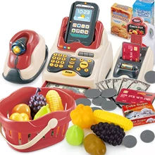 36Pcs Kids Play House Toys Market Shopping Cash Register Credit Card Machine Simulation ATMs Model Kids Educational Toys Games