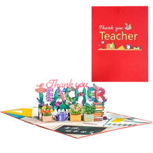3D Greeting Card for Teacher's Day Graduate Pop Up Teacher Card