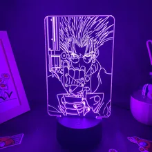 3D Led Anime Trigun Figure Vash the Stampede Neon Night Light Otaku Xmas Gift For Friend Lava Lamp Bedroom Decor TV Manga Trigun