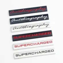 3D Metal Autoliography Supercharged Badge Rear Trunk Emblem Window Decals Car Sticker For Range RoverLR2 LR4 LR4 Hse Lux Sport