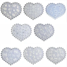 3D Nail Art Mold Silicone Nail Art Cabochon Decortive Mold Nail Art Making Tools Silicone Carved Mold Template Moulds T8DE