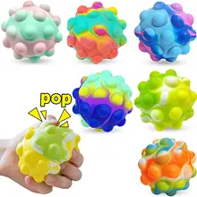 3D Sensory Balls Fidget Toys Pop Stress Push Bubble Poppers for Its Autism Stress Relief Fruit Pineapple
