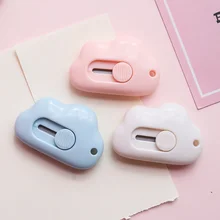 3pc Creative Cloud Utility Knife Mini Portable Small Student Art Knife Express Unpacking Envelope Office Paper Cutting Art Knife