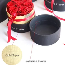 4-6CM Preserved Eternal Roses with Box New Year Christmas Valentine's Gifts Forever Everlasting Rose Wedding Decoration