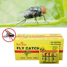 4/8/12/16Pcs Fly Sticky Paper Strip Strong Glue Flying Insect Bug Mosquitos Catcher Roll Tape can CSV