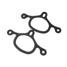 4 Pairs Black Tough Three Point Silica Gel Spur Tie Down Strap