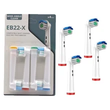 4 Replacement Brush Heads For Oral-B Electric Toothbrush Fit Advance Power/Pro Health/Triumph/3D Excel/Vitality Precision EB22-X