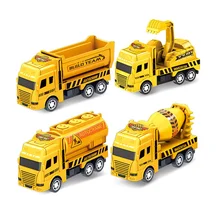 4 Style Engineering Construction Vehicles Model Educational Children Toys Mini Plastic Cars Factory Wholesale