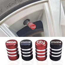 4 pcs Car tire valve cover car logo dust cover For Aixam e-Aixam MEGA MINAUTO Crossover Crossline City Coupe Auto Accessories