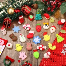 40/72PCS Christmas Squishies Cute Squishy Christmas Toys Xmas Mini Mochi Party Favors Bag Fillers Stocking Stuffers Class Prizes