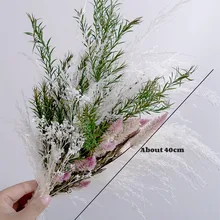 40cmWindmill Fruit Pink Pampas Grass Eucalyptus Leaf Dried Flower Chrysanthemum Bouquet Props Desktop Art Office Home Decoration