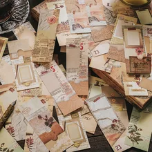 40pcs Time Letters Series Material Paper Junk Journal Planner Craft Paper Scrapbooking Vintage Decorative Diy Craft Photo Album
