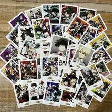 40pcs/set My Hero Academia Lomo Cards Todoroki Shoto Bakugou Katsuki Anime Photocard Bookmark Students Stationary Message Card