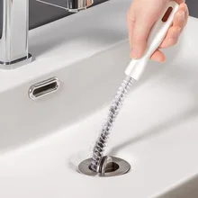 45/71cm Pipe Dredging Brush Bathroom Hair Sewer Sink Cleaning Brush Drain Cleaner Flexible Cleaner Clog Plug Hole Remover Tool