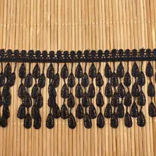 4yards 6.7CM Width Unilateral Water Drop Tassel Fringe Ribbon Sewing Lace Kintted Fabric Handmade Craft Accessories