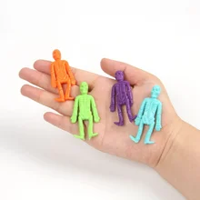 5/10PCS Skull Doll TPR Skeleton Zombie Toys Elastic Soft Non Toxic Kids Children Toy Stress Relief Anti Stress Model Funny