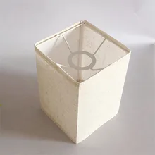 5.5Inch E14/2.9cm Modern Ivory Linen Effect Fabric Table Lampshade Tapered Folding Covers 20cm Diameter Lampshade for Table Lamp