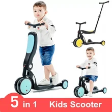 5 In 1 Deformable Children's Scooter Ride on Toys Tricycle Child Balance Bike Scooter Baby Tricycle Children's Tricycle Stroller