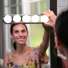 5 LED Bulbs Stepless Dimming Makeup Mirror Lights Super Bright Cosmetic Mirror Light Portable Vanity Light for Home Travel