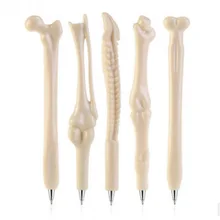 5 Pcs/Lot Ballpoint Pen Bone Shape Funny Lifelike School Office Writing Supplies Gift Stationery Black/Blue Refill
