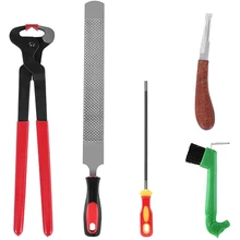 5 Pcs Professional Farrier Tool Kits with 14inch Hoof Nipper Hoof Care Tools for Horses  Cattle  Sheep and Donkeys