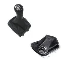 5 Speed Car Stick Shift Gear Knob With Gaitor For VW Polo 9N 9N2 2002-2009 Polo 6R Polo Sedan 2010 -2013