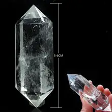 50-60MM 100% Natural White Fluorite Crystal Quartz Crystal Stone Point Healing Hexagonal Wand Treatm