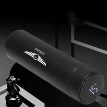 500ml Smart Thermos bottle With LOGO Temperature Display Portable Stainless Steel Thermo Mug For Hyundai Genesis L110 G80 GV80