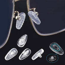 500pcs Free Shipping Eyeglasses Silicone Air Cushion Nose Pads Hard Core Light Soft Glasses Accessory Screw In Anti Slip Pad