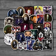 50PCS MovieThe Addams-Family Stickers Laptop Car Motorcycle Travel Luggage Phone Guitar Skateboard Kid Cool Sticker Toy Decal