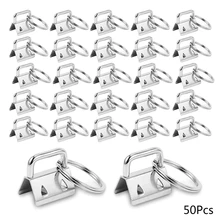 50Pcs/Set Lanyard Key Fob Hardware 1 Inch for Keychain and Wristlet Clamp DIY Craft Making Supplies