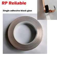 50mmx33M Single Sided Sticky with Black Glue Copper Foil Tape  Single Conductive  Widely for EMI Shielding  Signal Masking