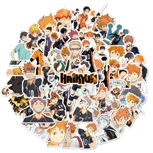 50pcs haikyuu Waterproof Stickers Cartoon Graffiti Sticker Stickers For Laptop Luggage Skateboard Phone Decals DIY Scrapbooking