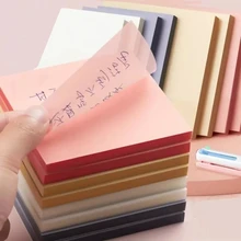 50sheets Transparent Note Book Waterproof Self-adhesive Note Sticker School Office Stationery Student Creative Reminder Bookmark
