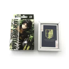 54 Sheets/Set Anime Attack On Titan Poker Cards Comics Character Collection Playing Cards Christmas and New Year Gifts