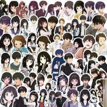 56Pcs Anime Hyouka Stickers Oreki Hōtarō Chitanda Eru Ibara Mayaka Decal for Refrigerator Car Helmet DIY Gift Box Bicycle Guitar
