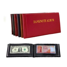 5PCS/LOT  OEM 40 openings sleeves Banknote album  Paper money currency stock collection protection album