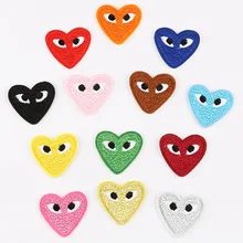 5Pcs Cartoon Embroidery Badge Multicolor Love Eye Clothes DIY Patch Paste Clothing Accessories  Label Stickers