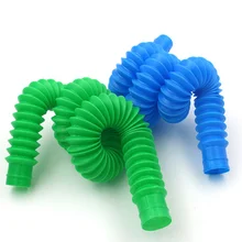 5Pcs Mini Pop Tubes Sensory Toy for Adult Fidget Stress Relieve Toys Kid Autism Anti Stress Plastic Bellows Children Squeeze Toy