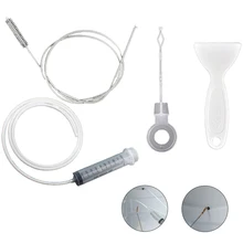 5Pcs Refrigerator Drainage Hole Unblocker Refrigerator Drainage Cleaning Brush Freezer Water Ice Cleanup Unblocking Tools Set