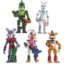 5Pcs/Set Anime Figure Five Night At Freddy Detachable Joint Fnaf Cute Bonnie Bear Rabbit Foxy Action Figure Pvc Model Freddy Toy