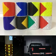 5cm*300cm Arrow Reflective Tape Safety Caution Warning Reflective Adhesive Tape Sticker For Truck Motorcycle Bicycle Car Styling