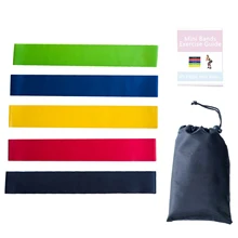 5pcs/set Men Women Strength Training Portable Physical Therapy For Booty Resistance Band TPE With Storage Bag Thighs Legs Yoga