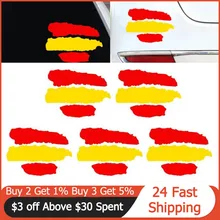 5x Creative Spain Flag Stickers Waterproof Reflective Graphics Decals for Car Truck Bicycle Motorcycle Helmet Refrigerator