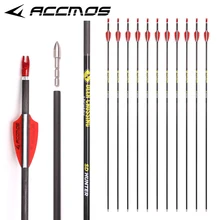 6-12ps ID4.2mm Pure Carbon Arrow Spine 250 350 400 500 600 700 800 900 1000 Shaft Length 31 Inch for Bow Archey Shooting Hunting