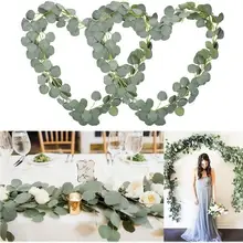 6.56ft Artificial Eucalyptus Garland Wedding Arch Decoration Artificial Eucalyptus Leaf Vine Background Table Top Decoration