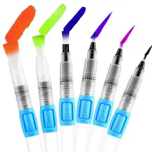 6 Pcs Refillable Paint Brush Water Color Brush Soft Watercolor Markers Ink Pen for Painting Calligraph Drawing Art Supplies