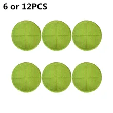 6 or 12PCS 6.3-Inch Microfiber Pads Fit for Hurricane Floating Mop 1 St. M30457